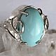Order Ring : Turquoise charm . Turquoise natural . Ural gem crystals.. Livemaster. . Rings Фото №3
