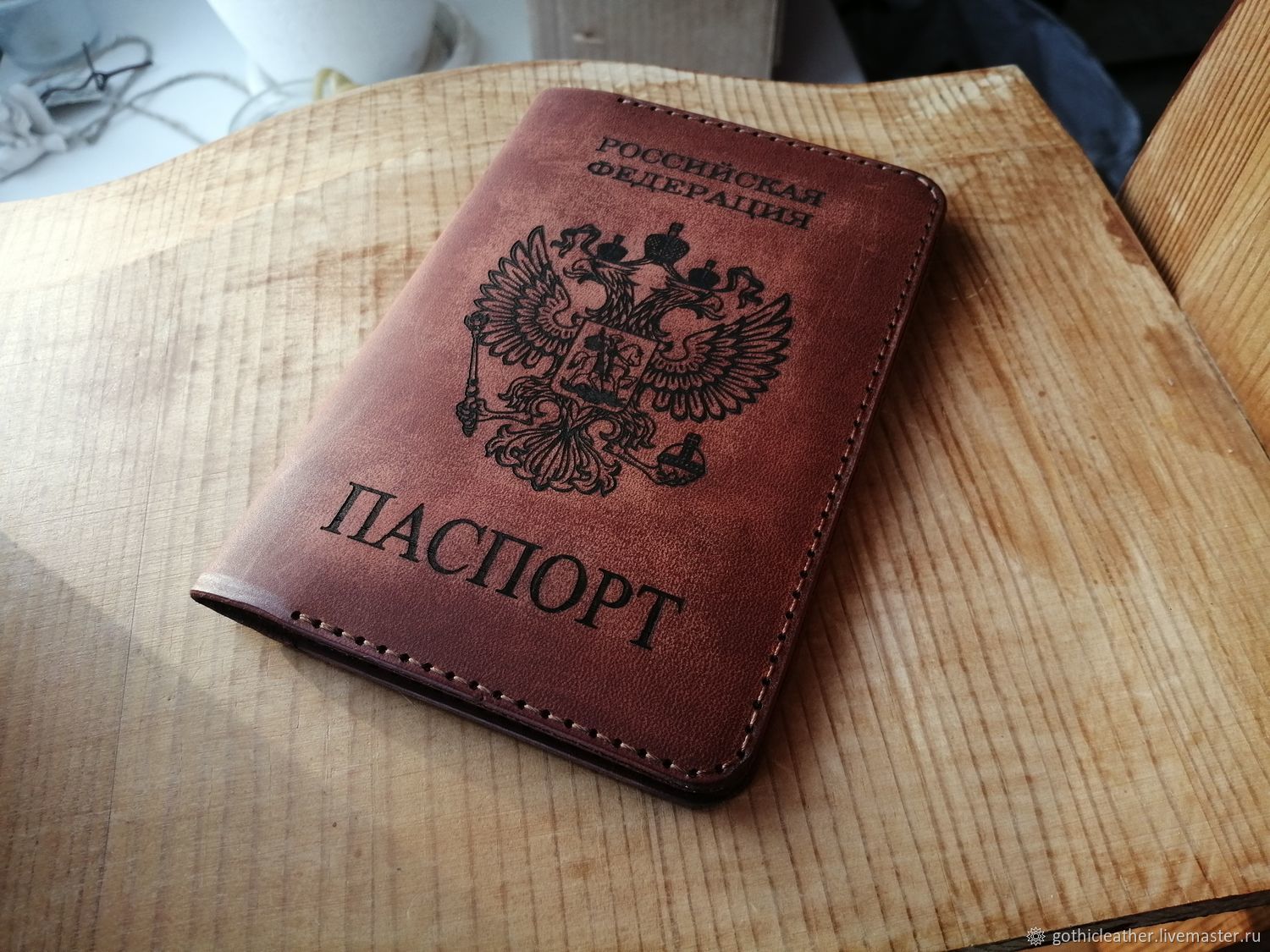 Обложка на паспорт из натуральной кожи, Обложка на паспорт, Йошкар-Ола,  Фото №1