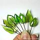 Transparent leaves for decoration Green small leaves for floristry. Plants. magic stick. My Livemaster. Фото №6