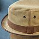 Summer beige cotton trilby hat TRL-06. Hats1. Bluggae Custom Headwear. My Livemaster. Фото №5