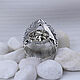 Кольцо "Крокус" / серебро 925/ пирит натуральный. Кольца. Shahinian Jewelry. Интернет-магазин Ярмарка Мастеров.  Фото №2