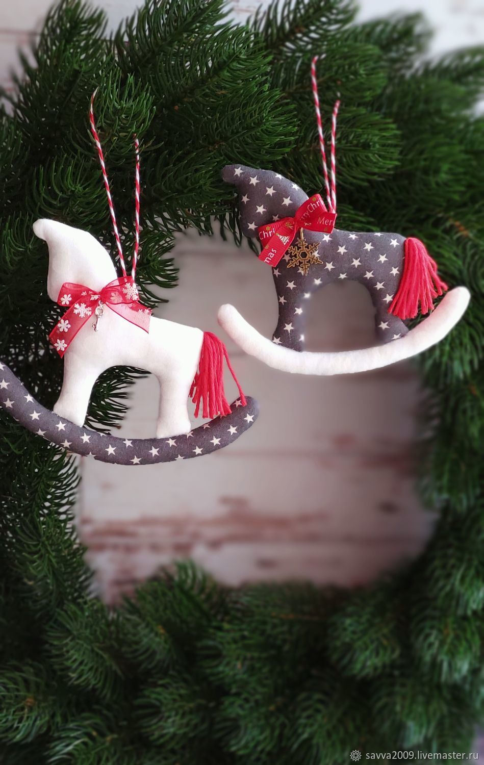 Horses Toys For The Christmas Tree Rocking Horse Polka Dots New Year 2023 Horse – Купить На Ярмарке Мастеров – 1H99Zcom | Christmas Decorations, Yaroslavl