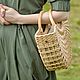 Сумка с деревянными ручками. Классическая сумка. Elena Pozdeeva: плетеные корзины. Ярмарка Мастеров.  Фото №6