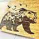 Заказать Шкатулка деревянная с гравировкой «Black Bear”, массив дуба, 21х13 см. Лесная Сказка. Ярмарка Мастеров. . Шкатулки Фото №3