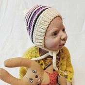 Одежда детская handmade. Livemaster - original item hats baby: Children`s knitted cap made of wool. Handmade.