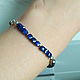Bracelet with lapis leather. Bead bracelet. ROCK AND SOUL. Online shopping on My Livemaster.  Фото №2