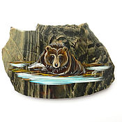 Сувениры и подарки handmade. Livemaster - original item Bear Magnet stone Jasper Souvenirs of Altai. Handmade.