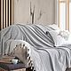 Стильный плед из хлопка 220*220, пудра. Пледы. TES`DECOR. Интернет-магазин Ярмарка Мастеров.  Фото №2