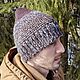 Шапка вязаная HELM. Шапки. Мир вязания. Ярмарка Мастеров.  Фото №4