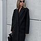 Двухсторонняя двойная пальтовая чёрная шерсть в стиле Stella McCartney. Ткани. Tкани LoBoro. Ярмарка Мастеров.  Фото №5