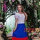 Linen dress 'Mother Russia' (tricolor). Dresses. Slavyanskie uzory. Online shopping on My Livemaster.  Фото №2
