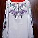 Women's embroidered blouse 'Orchids' LR3-263, Blouses, Temryuk,  Фото №1