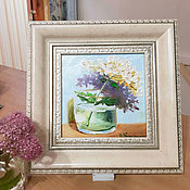 Картины и панно handmade. Livemaster - original item A flower in a glass A small picture in a frame. Handmade.