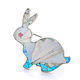 Brooch Bunny. Mother Of Pearl, Turquoise, Rhodonite. Natural stones. Brooches. ARIEL - MOSAIC. My Livemaster. Фото №4