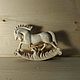 Toy rocking horse made of wood volume collectible, Figurine, Moscow,  Фото №1
