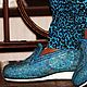 Felted shoes ' TURQUOISE'. Shoes. валенки Vladimirova Oksana. Online shopping on My Livemaster.  Фото №2
