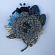 Copy of Denim brooch Forget-me-not, Brooches, Moscow,  Фото №1