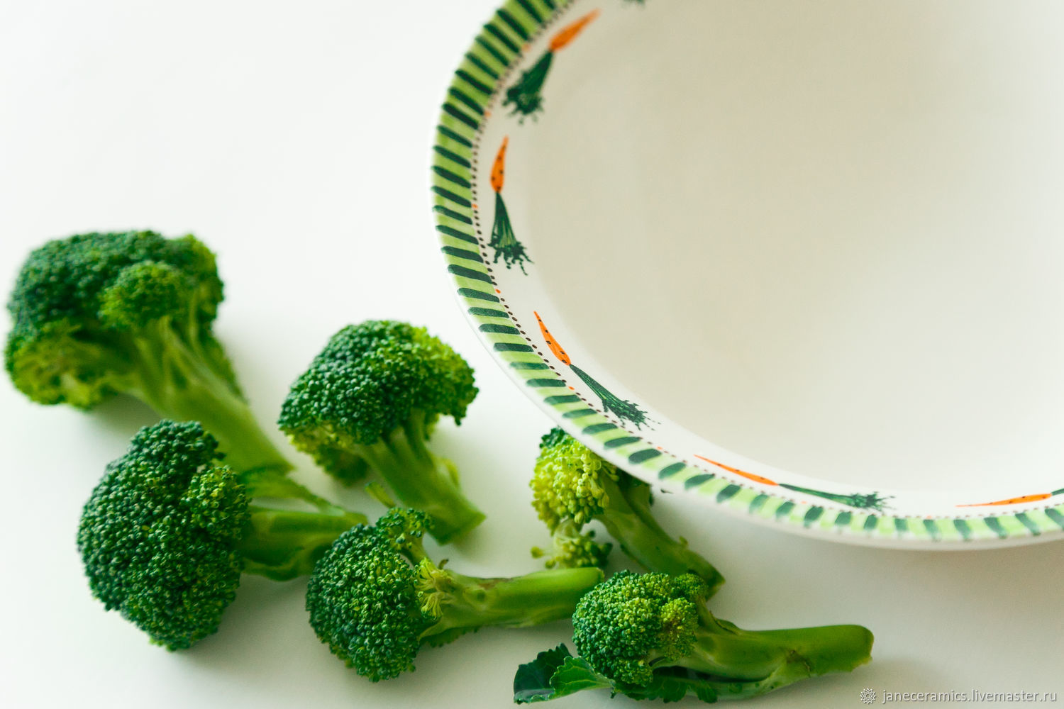 Морковки в зелени ) Глубокая тарелка, керамика ручной работы в интернет .