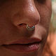 Колечко в нос "Комбинация из двух колец". Пирсинг. (LativaRoil-jewelry). Интернет-магазин Ярмарка Мастеров.  Фото №2