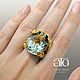 Gold ring with Topaz and CZ. 585. Rings. Alexandra Terekhova ATG-gallery. Online shopping on My Livemaster.  Фото №2