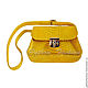 Order Barbie Python leather handbag in yellow. Exotic Workshop Python Fashion. Livemaster. . Classic Bag Фото №3