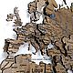 Карта мира многоуровневая с беспроводной подсветкой. Карты мира. Wood-map. Ярмарка Мастеров.  Фото №4