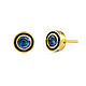 Order Blue kyanite gold plated stud earrings (EMSR). IRStudio. Livemaster. . Stud earrings Фото №3