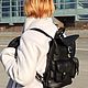 Backpack female leather black Marina Mod R32-111. Backpacks. Natalia Kalinovskaya. Online shopping on My Livemaster.  Фото №2
