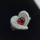 Кольцо с рубином и бриллиантами Heart of Ruby. Кольца. PURE DIAMONDS Jewelry. Ярмарка Мастеров.  Фото №6