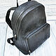 Backpack made of genuine leather, vintage-style, author's work!. Backpacks. SHOES&BAGS. My Livemaster. Фото №5