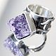 Order Ring with a fine amethyst brush made of 925 sterling silver GC0002. Sunny Silver. Livemaster. . Rings Фото №3