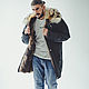 Black coyote fur coat for men. Mens outerwear. Forestfox. Family Fur Atelier. Online shopping on My Livemaster.  Фото №2