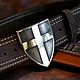 Leather belt with brass buckle ' Teuton', Straps, Tolyatti,  Фото №1