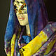 Order Silk stole "Song of the Worlds" batik scarf. Pictures and silk. Livemaster. . Scarves Фото №3
