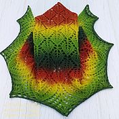 Аксессуары handmade. Livemaster - original item The Joy openwork shawl Cape mineral of FISU set knitted. Handmade.