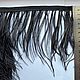 Trim of ostrich feathers 10-15 cm black, braid, Moscow,  Фото №1