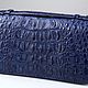 Клатч из кожи крокодила, внутреннее наполнение - кожа IMA0269VC1. Клатчи. CrocShop товары из экзотической кожи. Интернет-магазин Ярмарка Мастеров.  Фото №2