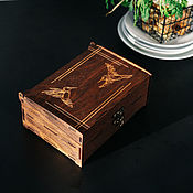 Сувениры и подарки handmade. Livemaster - original item Gift wooden box for glasses (stacks) PK41. Handmade.