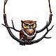 Necklace with leather 'owl', Necklace, Moscow,  Фото №1