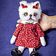 Cat in a dress. Interior doll. Cute toys by  Yumi Camui. My Livemaster. Фото №6